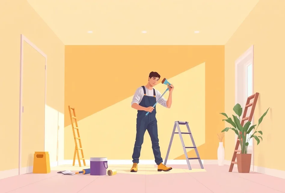 Intérieur rénové après travaux de peinture à Auxerre